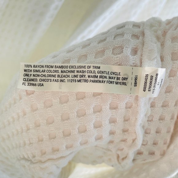 Soma S/M, L/XL Restore RR Waffle Weave Robe White Kimono Style Sleeves Pockets - Picture 11 of 12